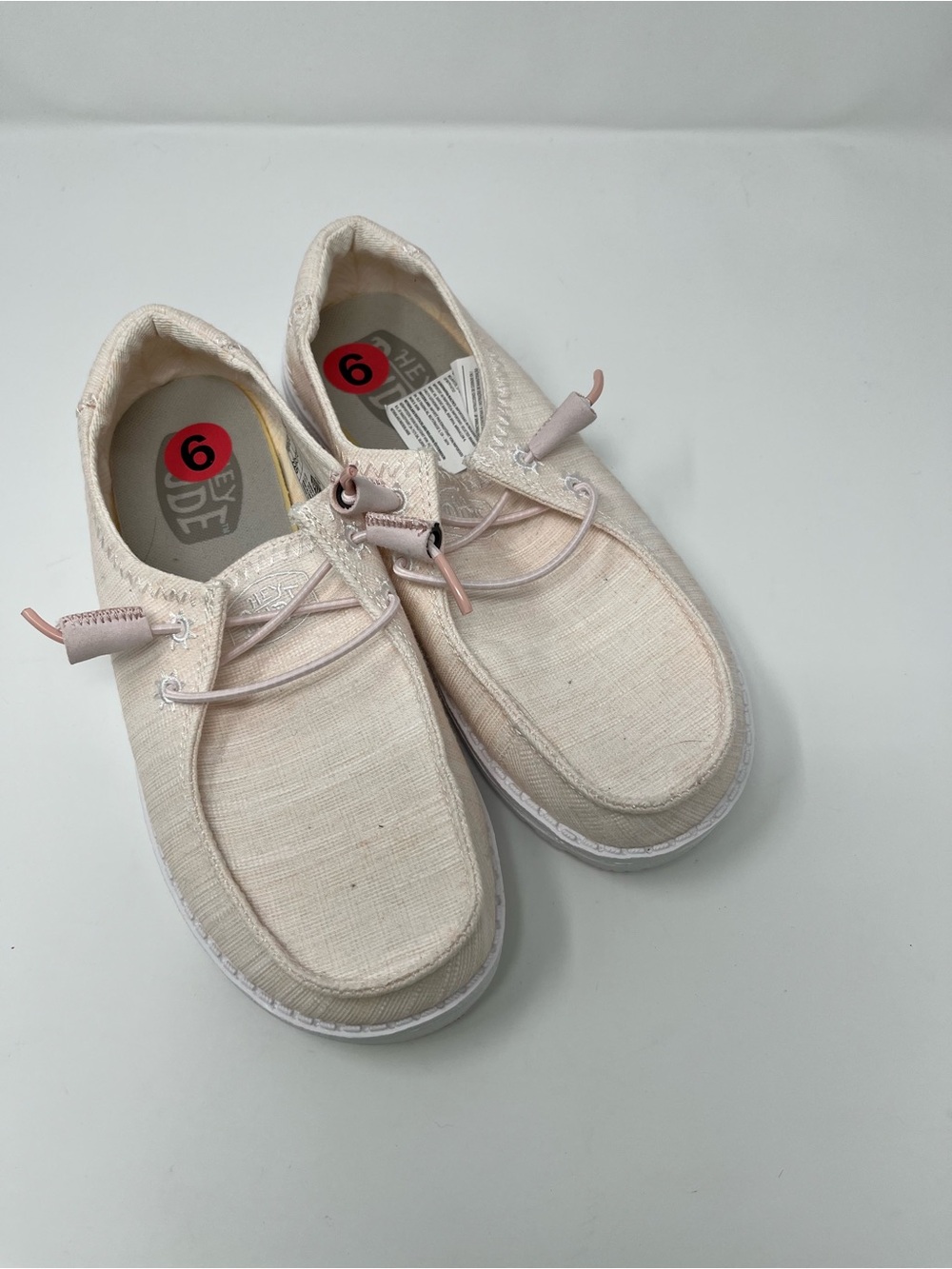 Hey Dude Women's Slip-On Shoes in Light Pink Cream